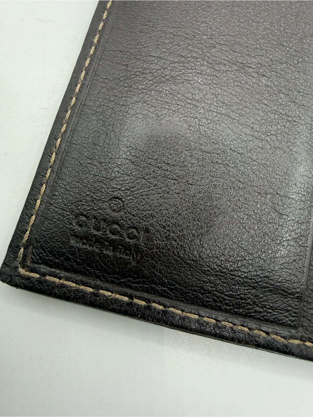 Gucci Brown Tan Monogram Card Holder wallet with Heart Logo - Picture 8 of 10